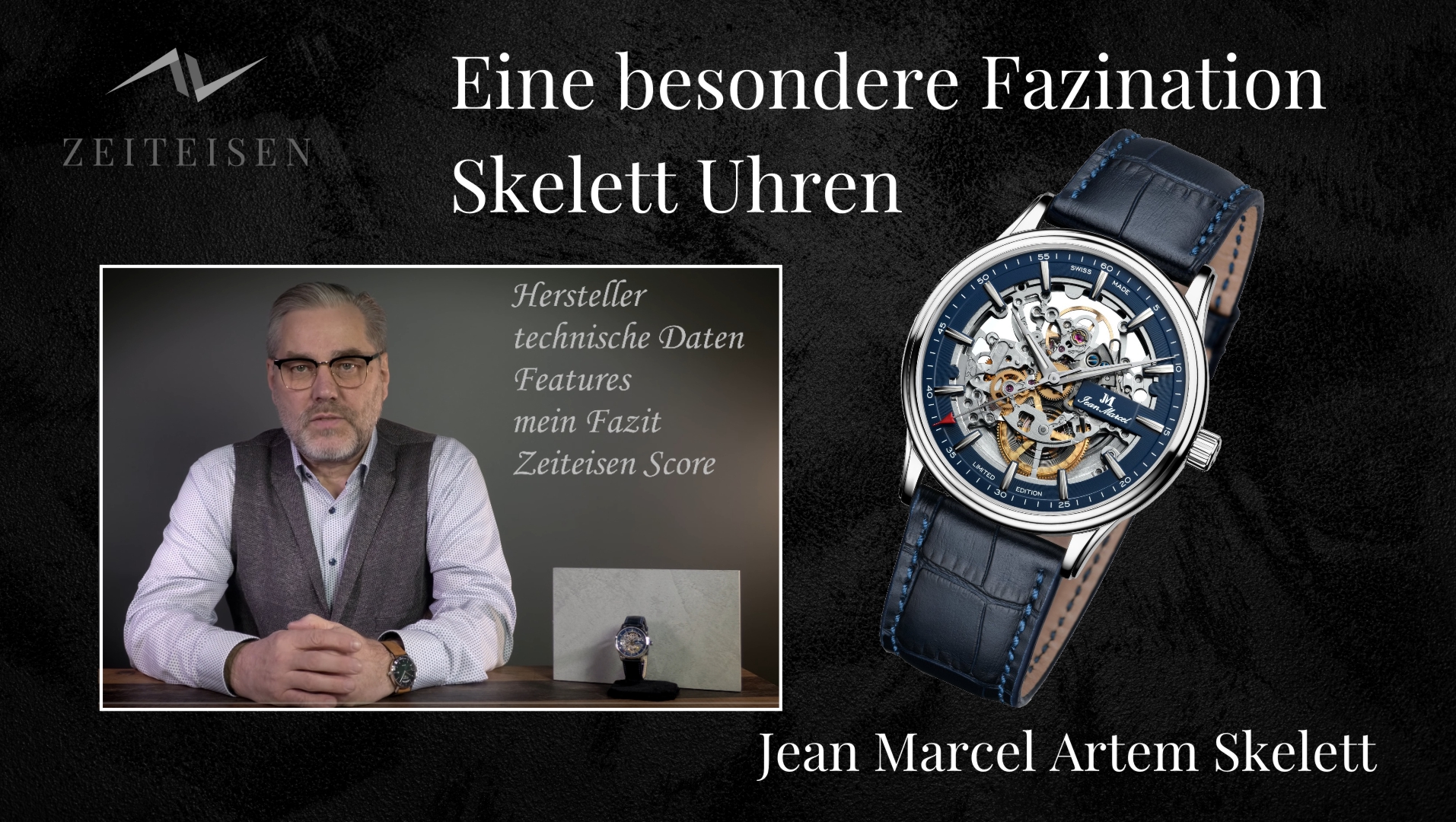 Video zur Uhrenvorstellung der Jean Marcel Artem Skelett