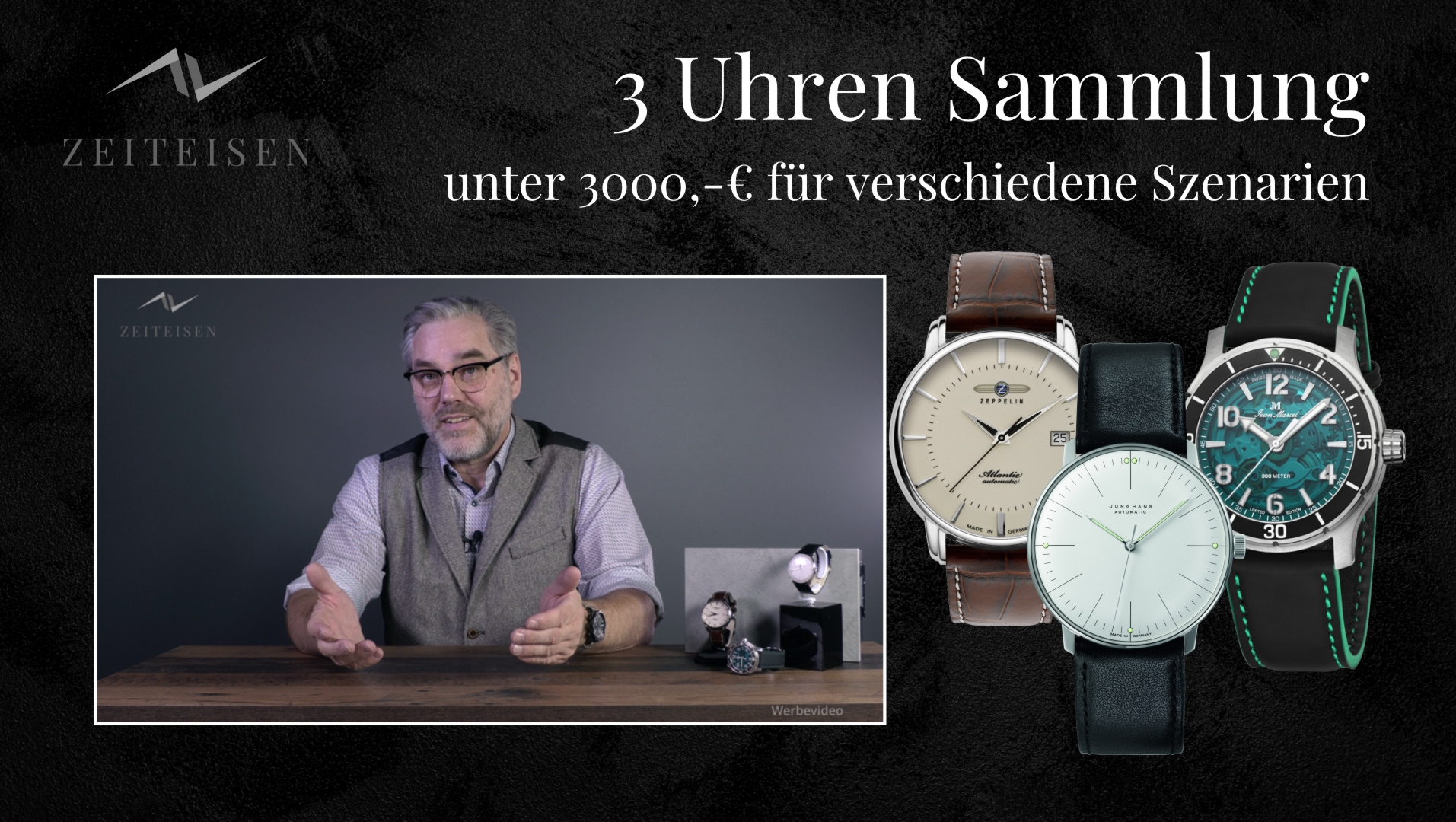 3 Uhren-Sammlung mit deutschen Uhren unter 3000,- Euro